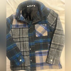 Kids Kith wool button down top. Can be worn as a top or jacket